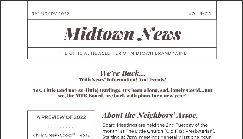 Midtown Brandywine News January 2022